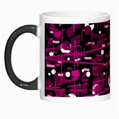 Magenta Abstract Art Morph Mugs