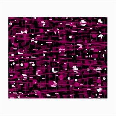 Magenta Abstract Art Small Glasses Cloth by Valentinaart