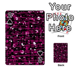 Magenta Abstract Art Playing Cards 54 Designs 