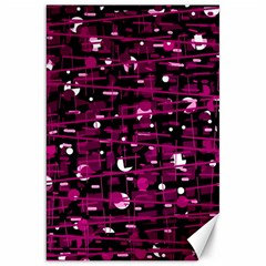 Magenta Abstract Art Canvas 20  X 30  