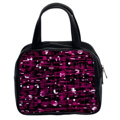 Magenta Abstract Art Classic Handbags (2 Sides) by Valentinaart