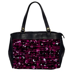 Magenta Abstract Art Office Handbags