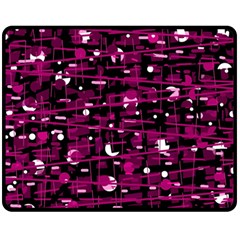 Magenta Abstract Art Fleece Blanket (medium) 