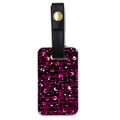 Magenta Abstract Art Luggage Tags (one Side) 