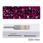 Magenta abstract art Memory Card Reader (Stick)  Front