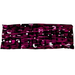 Magenta Abstract Art Body Pillow Case Dakimakura (two Sides) by Valentinaart