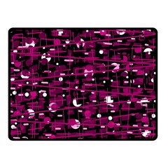 Magenta Abstract Art Double Sided Fleece Blanket (small) 