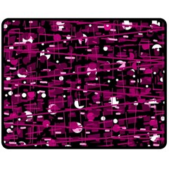 Magenta Abstract Art Double Sided Fleece Blanket (medium) 