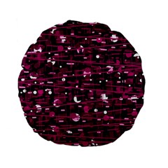 Magenta Abstract Art Standard 15  Premium Flano Round Cushions