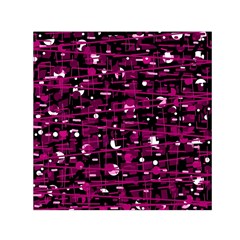 Magenta Abstract Art Small Satin Scarf (square) by Valentinaart