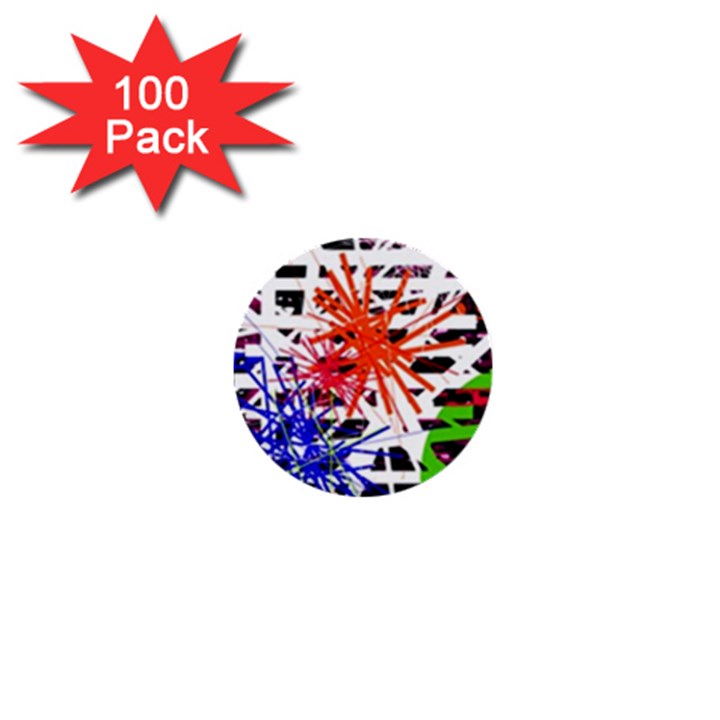 Colorful big bang 1  Mini Buttons (100 pack) 