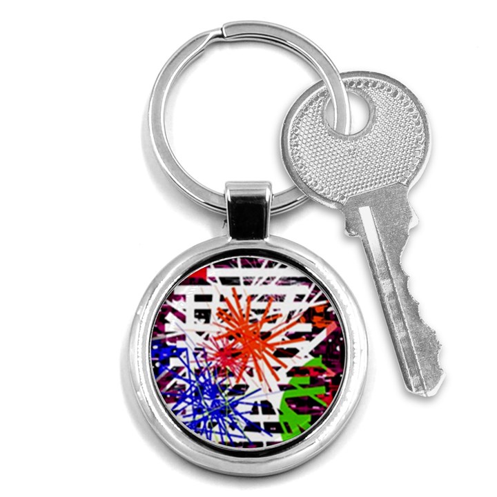 Colorful big bang Key Chains (Round) 