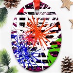 Colorful big bang Oval Ornament (Two Sides) Front