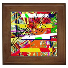 Colorful Abstraction By Moma Framed Tiles by Valentinaart