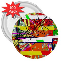 Colorful Abstraction By Moma 3  Buttons (100 Pack) 