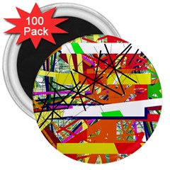 Colorful Abstraction By Moma 3  Magnets (100 Pack)