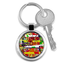 Colorful Abstraction By Moma Key Chains (round) 