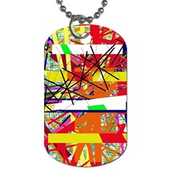 Colorful Abstraction By Moma Dog Tag (one Side)