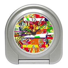 Colorful Abstraction By Moma Travel Alarm Clocks