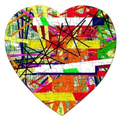 Colorful Abstraction By Moma Jigsaw Puzzle (heart)