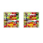 Colorful abstraction by Moma Cufflinks (Square) Front(Pair)