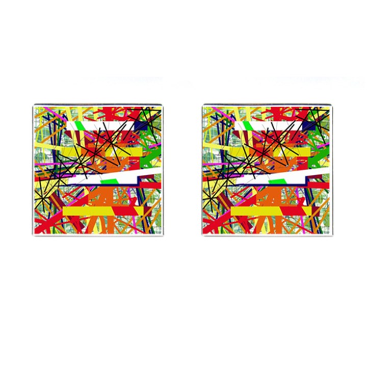 Colorful abstraction by Moma Cufflinks (Square)