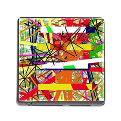 Colorful Abstraction By Moma Memory Card Reader (square)