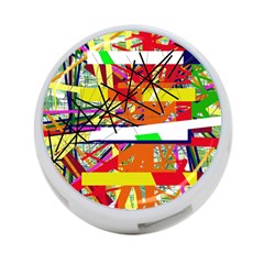 Colorful Abstraction By Moma 4-port Usb Hub (one Side)