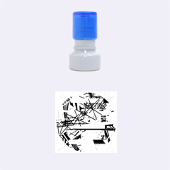 Colorful Abstraction By Moma Rubber Round Stamps (small)