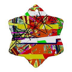 Colorful Abstraction By Moma Ornament (snowflake) 