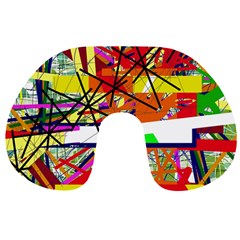 Colorful Abstraction By Moma Travel Neck Pillows