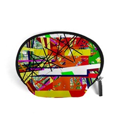 Colorful Abstraction By Moma Accessory Pouches (small) 