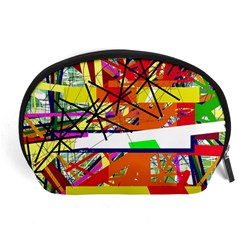 Colorful Abstraction By Moma Accessory Pouches (large) 