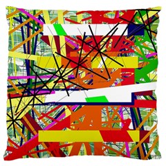 Colorful Abstraction By Moma Standard Flano Cushion Case (two Sides) by Valentinaart