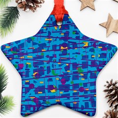 Blue Decorative Art Ornament (star) 