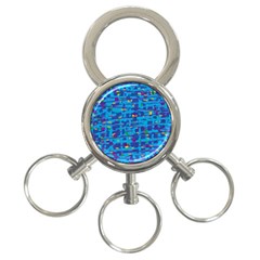 Blue Decorative Art 3-ring Key Chains