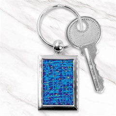 Blue Decorative Art Key Chains (rectangle)  by Valentinaart