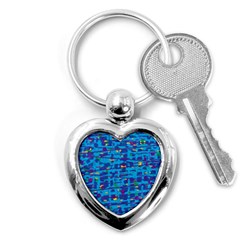 Blue Decorative Art Key Chains (heart) 