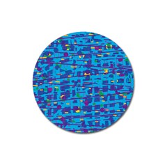 Blue Decorative Art Magnet 3  (round)