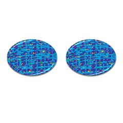 Blue Decorative Art Cufflinks (oval)