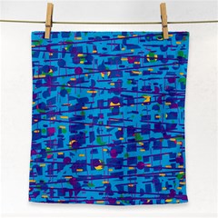 Blue Decorative Art Face Towel