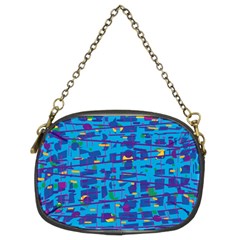 Blue Decorative Art Chain Purses (two Sides) 