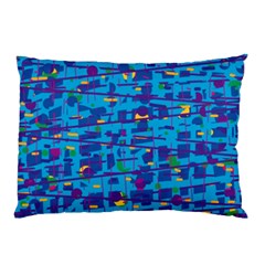 Blue Decorative Art Pillow Case