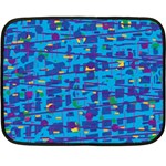 Blue decorative art Double Sided Fleece Blanket (Mini)  35 x27  Blanket Back