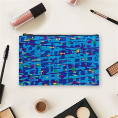 Blue Decorative Art Cosmetic Bag (medium) 