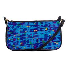 Blue Decorative Art Shoulder Clutch Bags