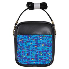 Blue Decorative Art Girls Sling Bags