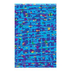 Blue Decorative Art Shower Curtain 48  X 72  (small)  by Valentinaart