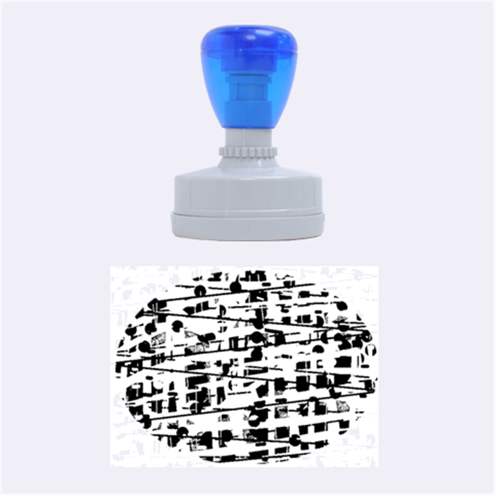 Blue decorative art Rubber Oval Stamps