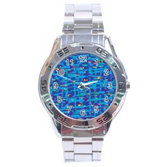 Blue Decorative Art Stainless Steel Analogue Watch by Valentinaart